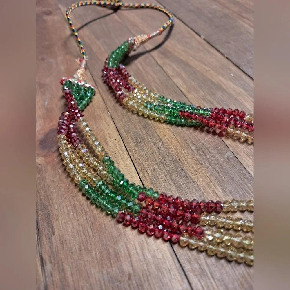 Multicolor Beaded Crystal Necklace
